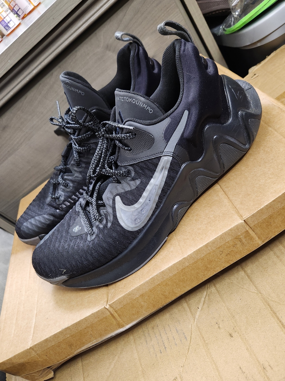 Nike Giannis inmortality GS Basketball Shoes Men's Black size 15